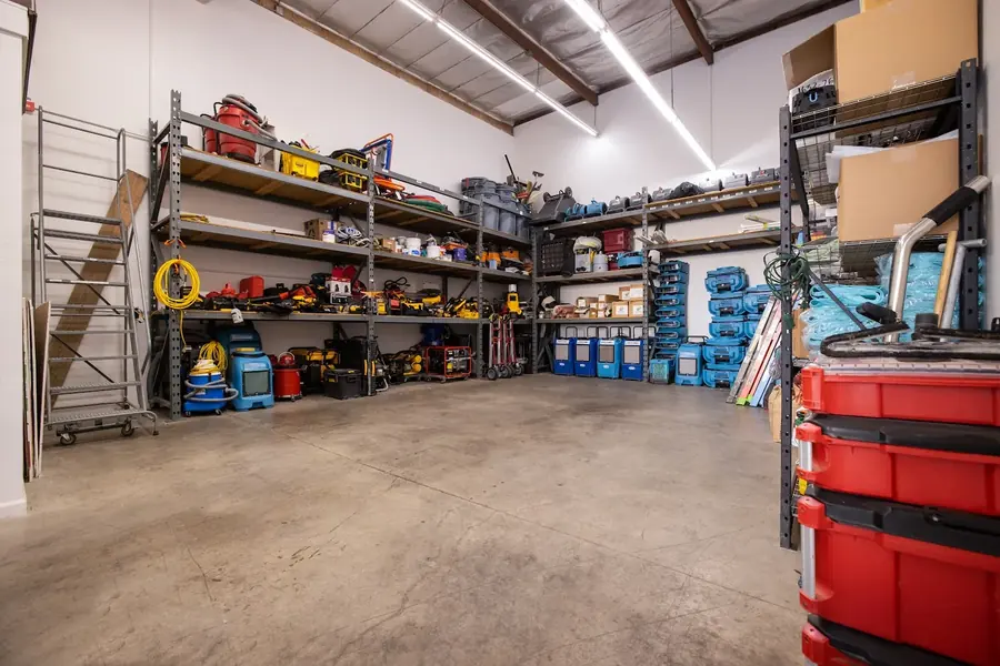 Canyon Country Water Damage restoration equipment staged for a Canyon Country, CA job