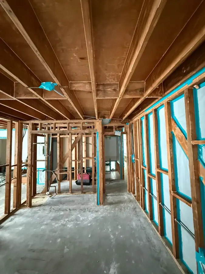 Storm and roof leak water damage in a Canyon Country, CA attic